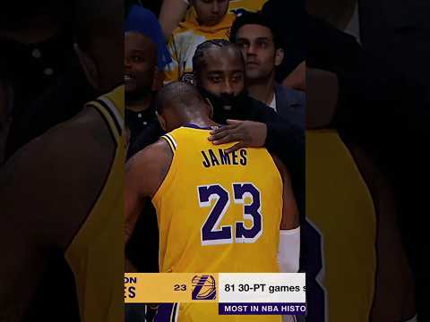 Harden DAPS UP LeBron at the Clippers Game!👀